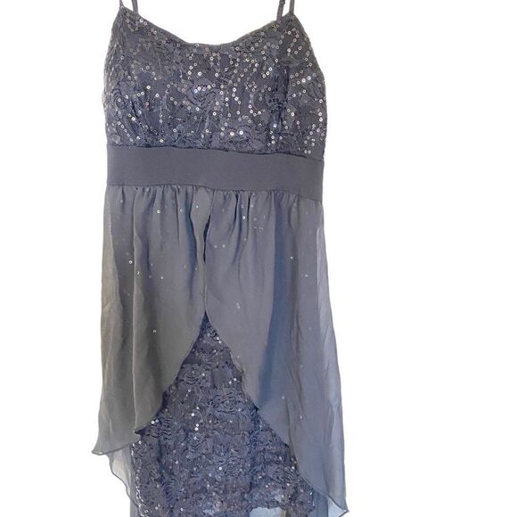 Solar Collection Y2K Black Sequin Formal Dress – Size Large – Spaghetti Straps - Picture 3 of 7